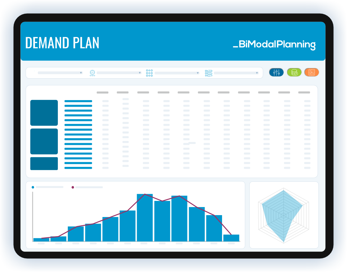 GRAFIKA: mockup przedstawiający interface BiModal Planning dla firm