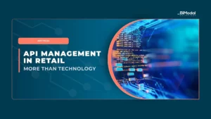 API management in retail more than technology, ze zdjęciem kodu z efekter blur